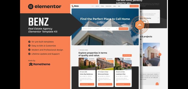 Item cover for download Benz - Real Estate Elementor Template Kit