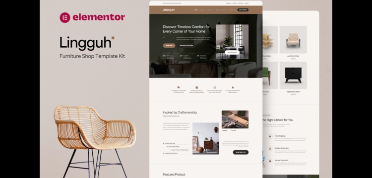 Item cover for download Lingguh - Furniture Ecommerce Elementor Template Kit