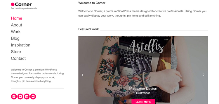 Item cover for download Corner – WordPress Theme