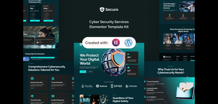 Item cover for download Securo - Cyber Security Services Elementor Template Kit