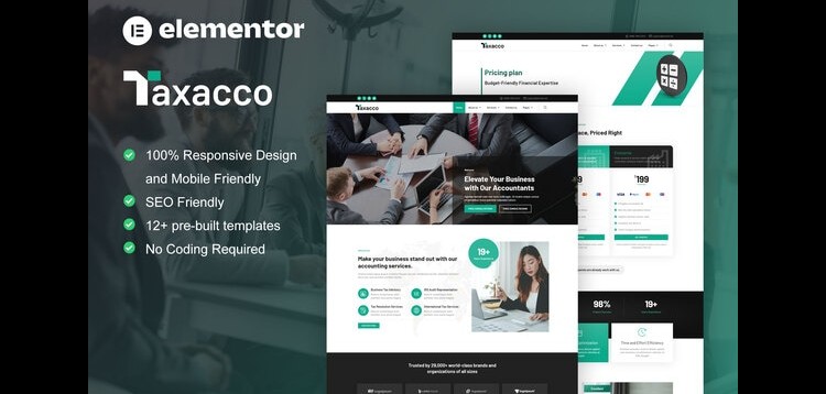 Item cover for download Taxacco - Accounting Firm Elementor Pro Template Kit