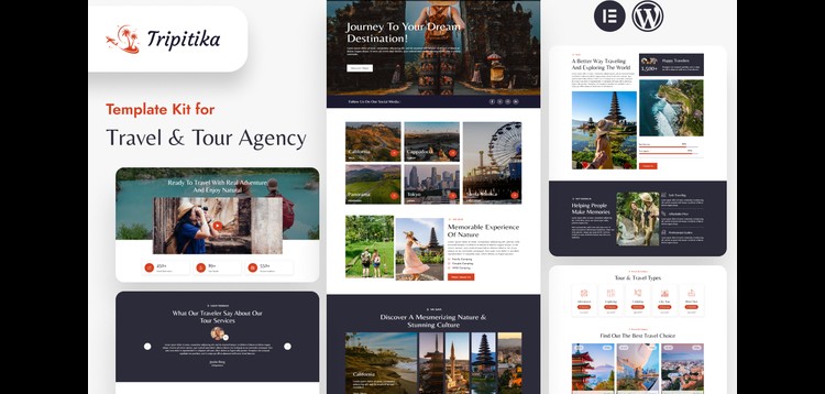 Item cover for download Tripitika – Tourism & Travel Agency Elementor Template Kit