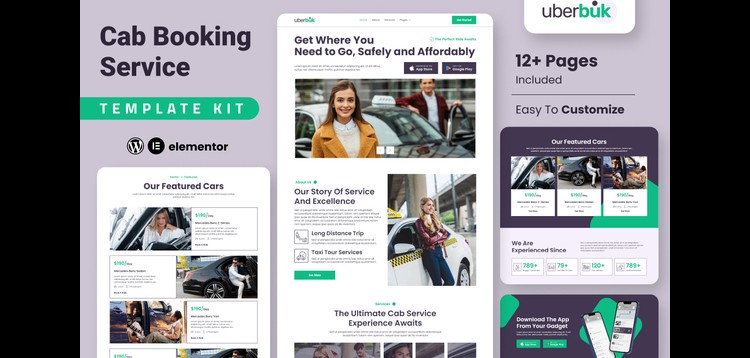 Item cover for download Uberbuk – Taxi Company & Online Cab Service Elementor Template Kit