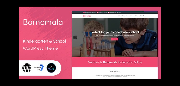 Item cover for download Bornomala - Kindergarten & School WordPress Theme