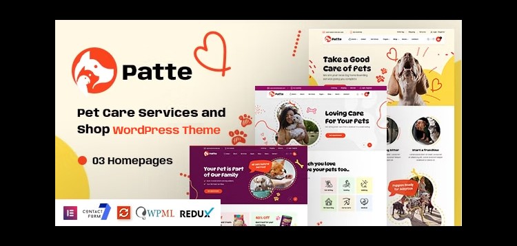 Item cover for download Patte - Pet Care & Pet Shop WordPress Theme