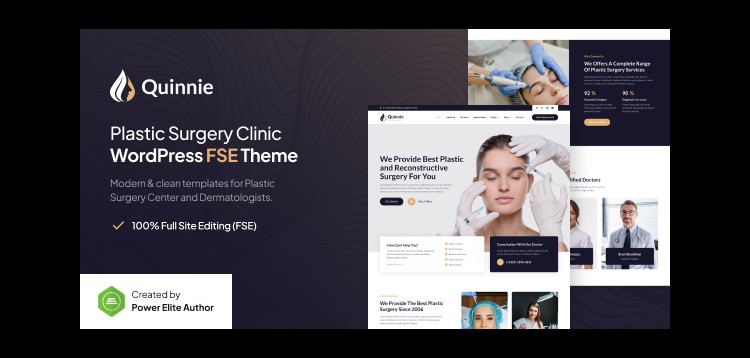 Item cover for download Quinnie – Plastic Surgery Clinic WordPress Theme