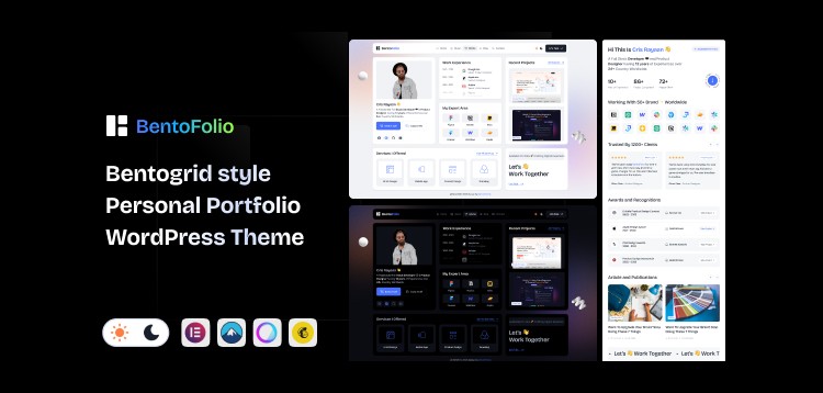 Item cover for download Bentofolio – Personal Portfolio WordPress Theme