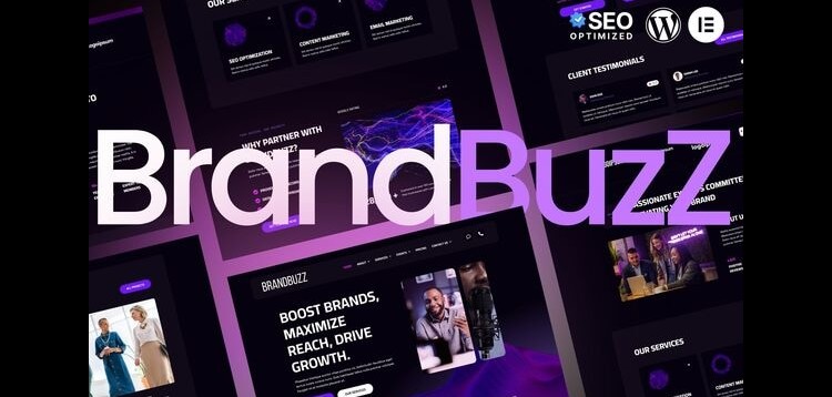 Item cover for download BrandBuzz - Digital Agency Elementor Kit