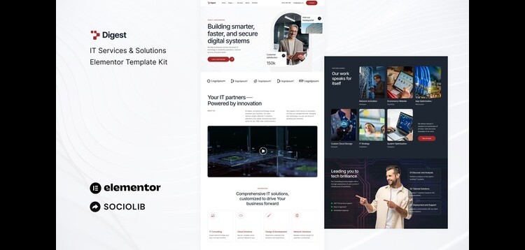 Item cover for download Digest - IT Services & Solutions Elementor Template Kit
