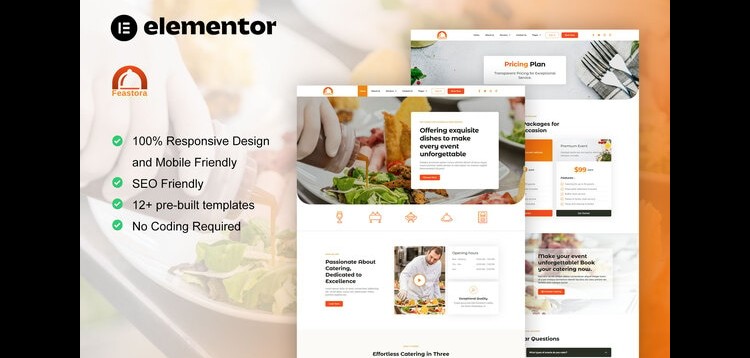 Item cover for download Feastora - Restaurant & Catering Service Elementor Template Kit