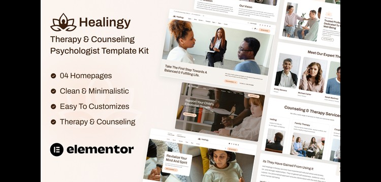 Item cover for download Healingy - Therapy & Counseling Psychologist Template Kit