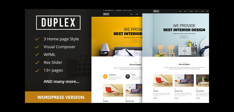 Item cover for download Duplex - Interior and Architecture Design WordPress Theme