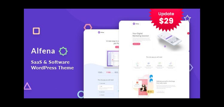 Item cover for download Alfena - SaaS Startup WordPress Theme