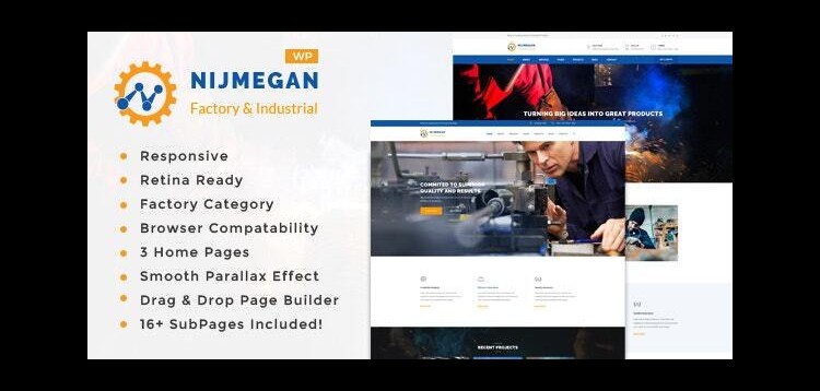 Item cover for download Nijmegan - Factory and Industrial Business WordPress Theme
