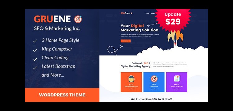 Item cover for download Gruene - Digital Marketing WordPress Theme