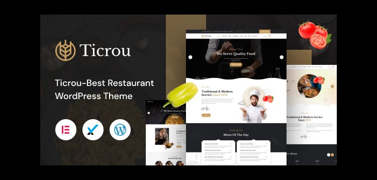 Item cover for download Ticrou - Restaurant WordPress Theme