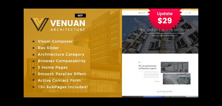 Item cover for download Venuan - Architecture Design WordPress Theme