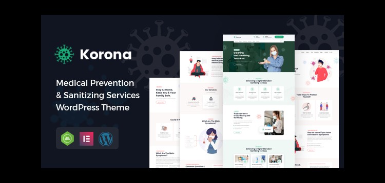 Item cover for download Korona - Medical Prevention & Sanitizing Services WordPress Theme