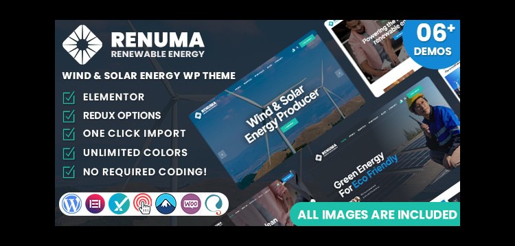 Item cover for download Renuma - Wind & Solar Energy WordPress Theme
