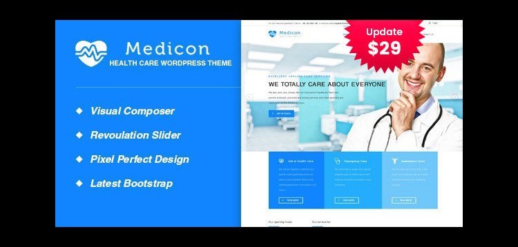 Item cover for download Medicon - Health and Medical WordPress Theme