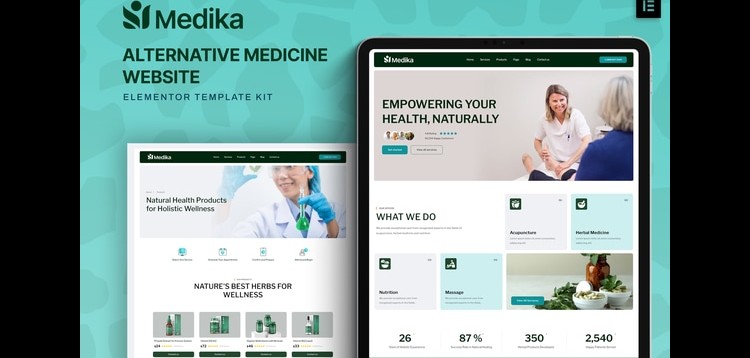 Item cover for download Medika - Alternative Medicine Website Elementor Template Kit