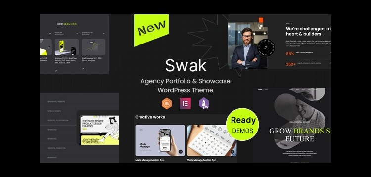 Item cover for download Swak - Agency Portfolio & Showcase WordPress Theme