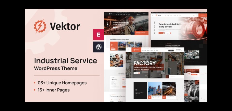 Item cover for download Vektor - Industrial Service WordPress Theme