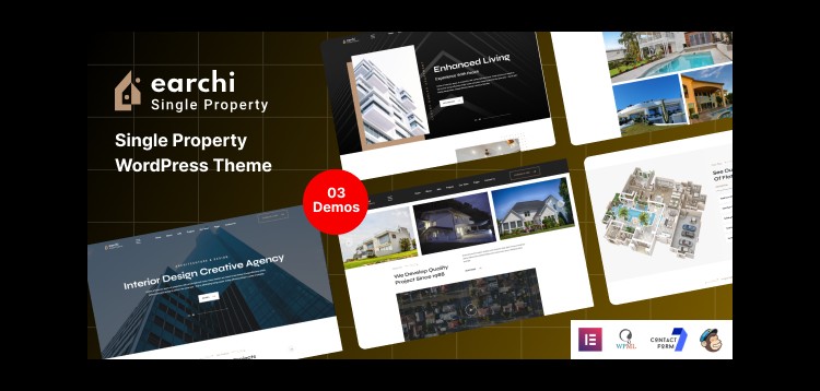 Item cover for download Earchi - Real Estate & Single Property WordPress Theme