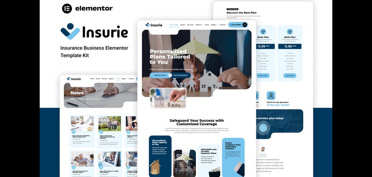 Item cover for download Insurie - Insurance Business Elementor Template Kit