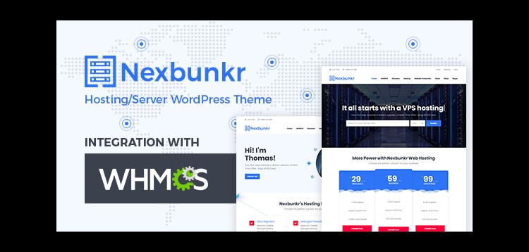 Item cover for download Nexbunker - Hosting/Server WordPress Theme + WHMCS