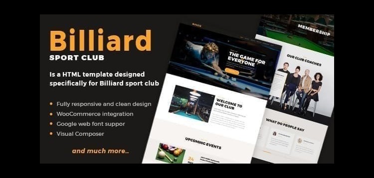 Item cover for download Billiard - Creative Sporting WordPress Theme