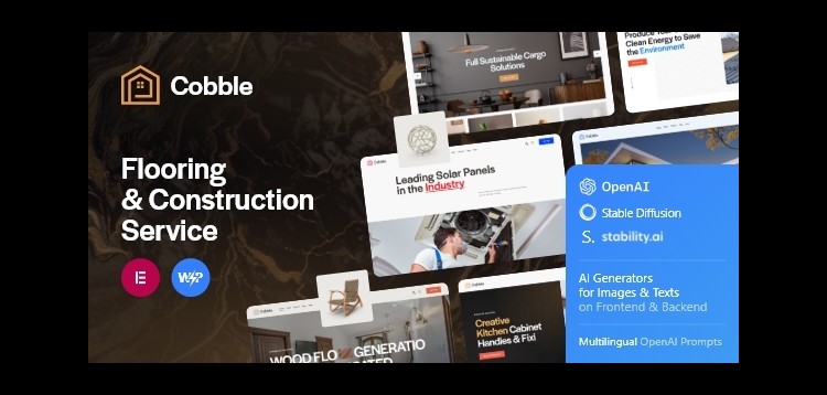 Item cover for download Cobble - Flooring & Construction WordPress Theme + AI