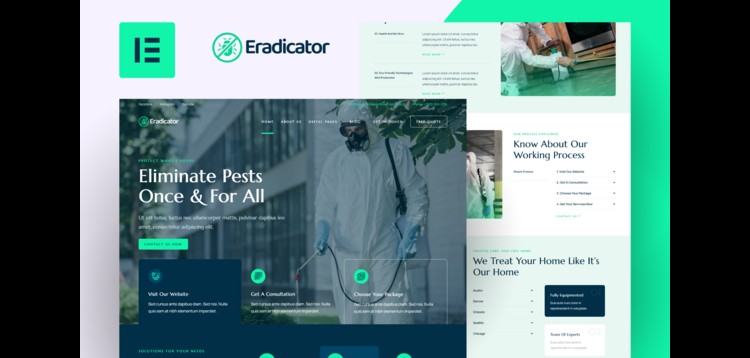 Item cover for download Eradicator - Pest Control Services Elementor Pro Template Kit