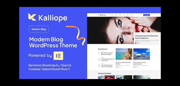 Item cover for download Kalliope - Modern Blog WordPress Theme