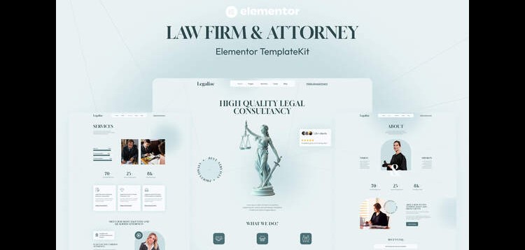 Item cover for download Legalize - Law Firm & Attorney Elementor Template Kit
