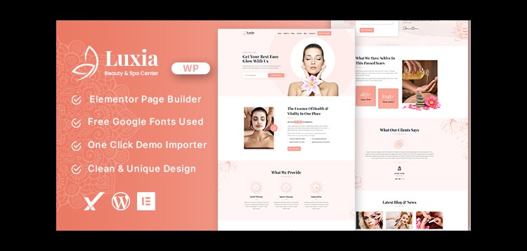 Item cover for download Luxia Beauty & Spa Center WordPress Theme