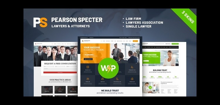 Item cover for download Pearson Specter | Lawyer & Attorney WordPress Theme