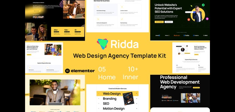 Item cover for download Ridda - Web Design Agency Template Kit