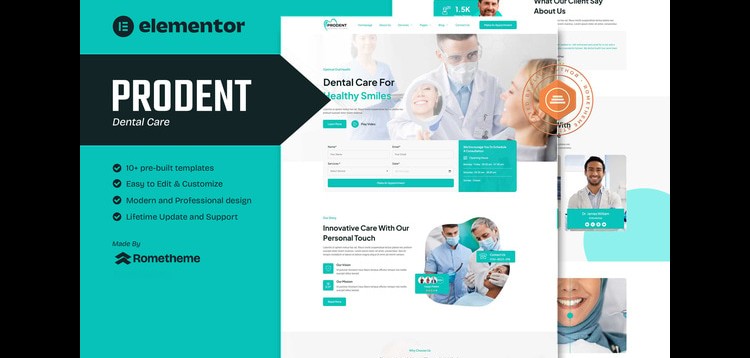 Item cover for download Prodent - Dentist Dental Care Elementor Template Kit