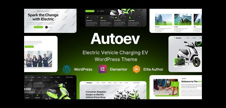 Item cover for download Autoev - Electric Vehicle Charging WordPress Theme