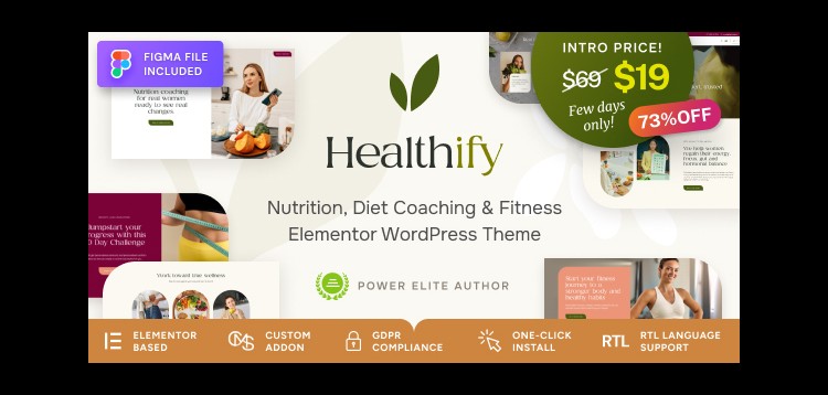 Item cover for download Healthify – Weight Loss Recipes, Fitness & Health Coaching WordPress Theme