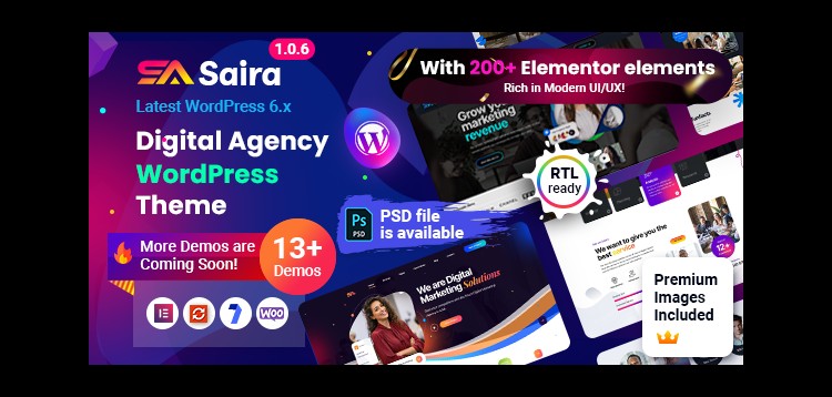 Item cover for download Saira - Digital Agency WordPress