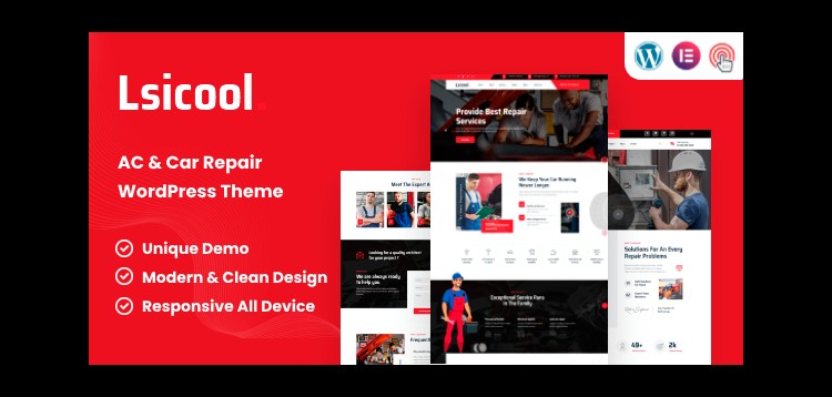 Item cover for download Lsicool - AC & Car Repair WordPress Theme