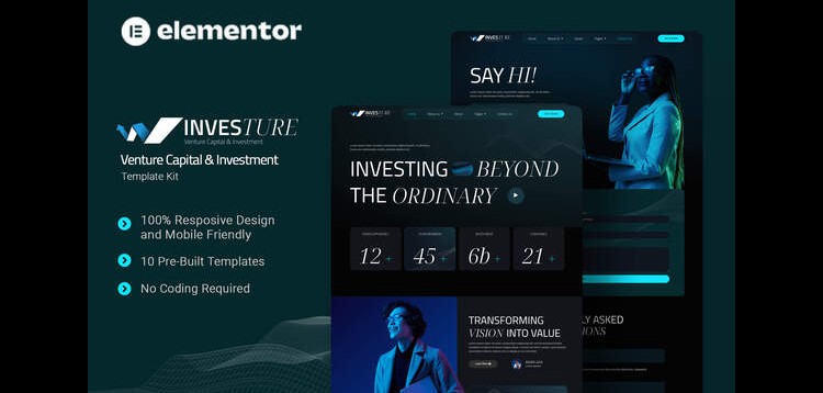 Item cover for download Investure - Venture Capital & Investment Elementor Template Kit