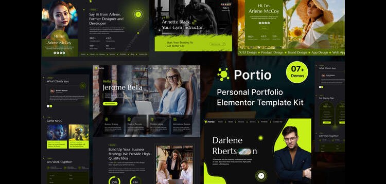 Item cover for download Portio - Portfolio Elementor Template Kit
