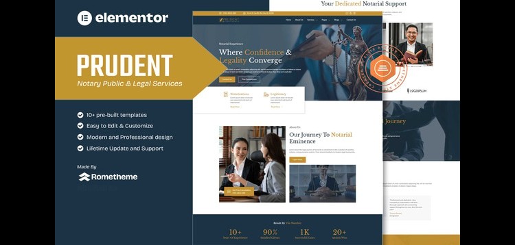 Item cover for download Prudent - Notary Public & Legal Services Elementor Template Kit