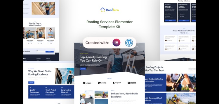 Item cover for download Rooffero - Roofing Services Elementor Template Kit