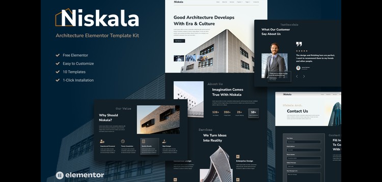 Item cover for download Niskala - Architercture Elementor Template Kit