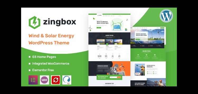 Item cover for download Zingbox – Wind & Solar Energy WordPress Theme