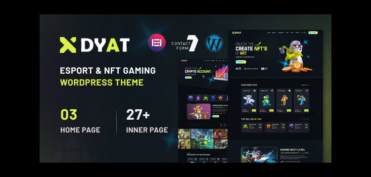Item cover for download DYAT - eSports and Gaming NFT WordPress Theme